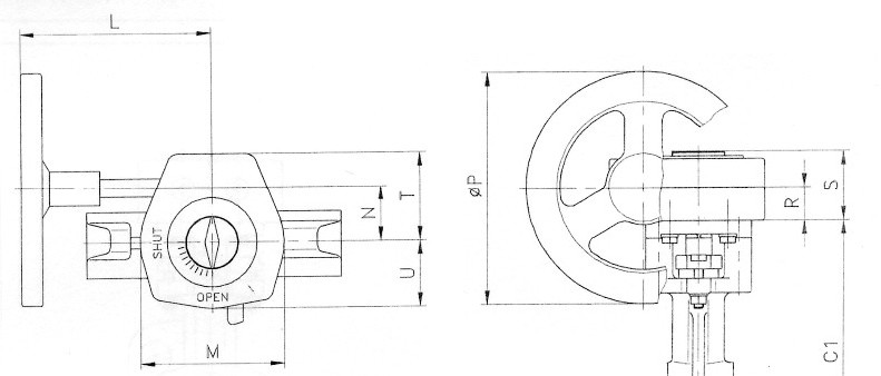 ИНМОР | Редуктор затвора дискового поворотного Рис.07-002